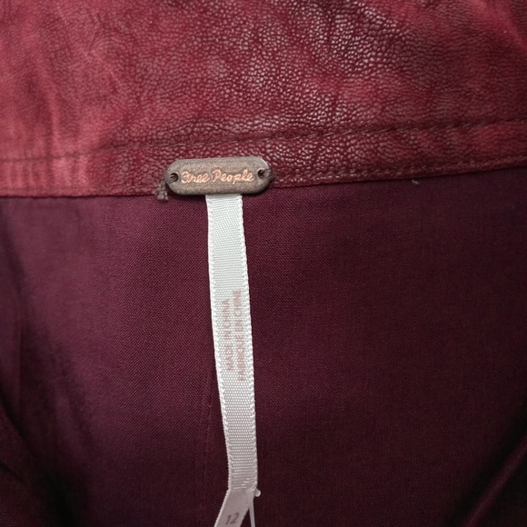 Free People Ari Wrap Skirt Wine Size 12 - Picture 8 of 10